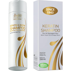 VITAMINS hair cosmetics Keratin Shampoo en bouteille sans sulfate.
