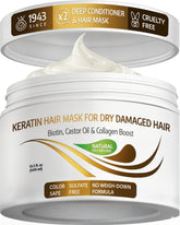Masque Keratine VITAMINS Hair Cosmetics dans son pot, revitalisant les cheveux.
