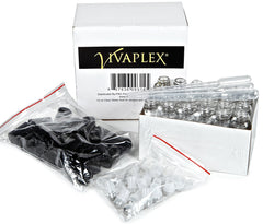 Vivaplex bouchons noirs roll-on: rangement sûr et anti-fuite.