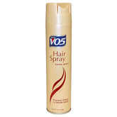 Vo5 Crystal Clear Spray — bouteille affichant une tenue durable et cheveux brillants