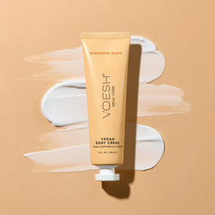 VOESH Crème Corps Végan Tangerine Glow – zone application prête à apaiser la peau