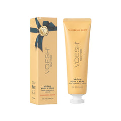 VOESH Crème Corps Végan Tangerine Glow – bouteille, hydratation légère et parfum mandarine