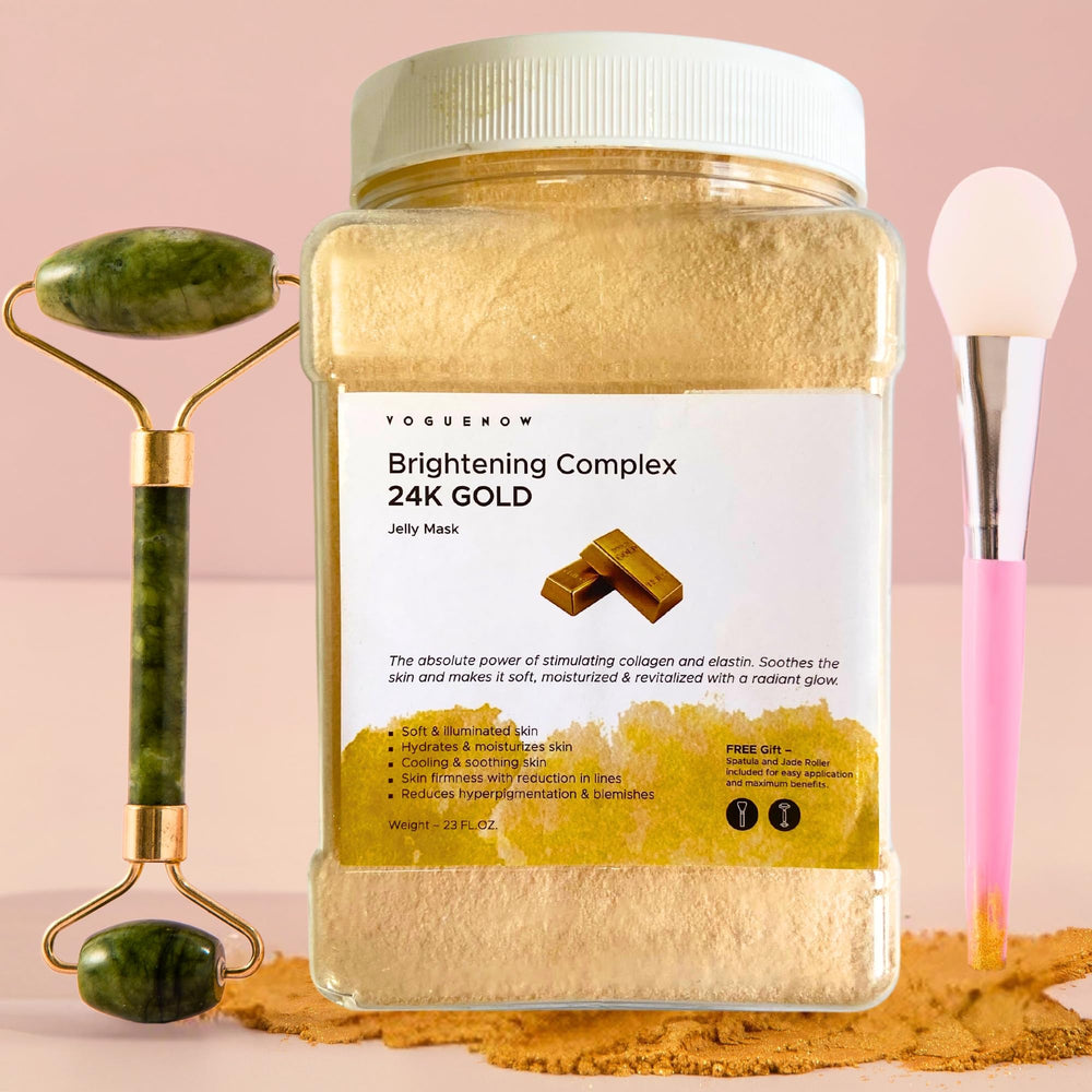 VogueNow Masque gelée 24K Or dans le pot pour hydratation luxueuse