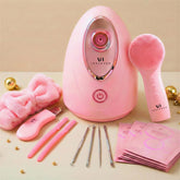 VogueNow vapeur-visage-kit emballage élégant prêt à offrir comme cadeau spa.