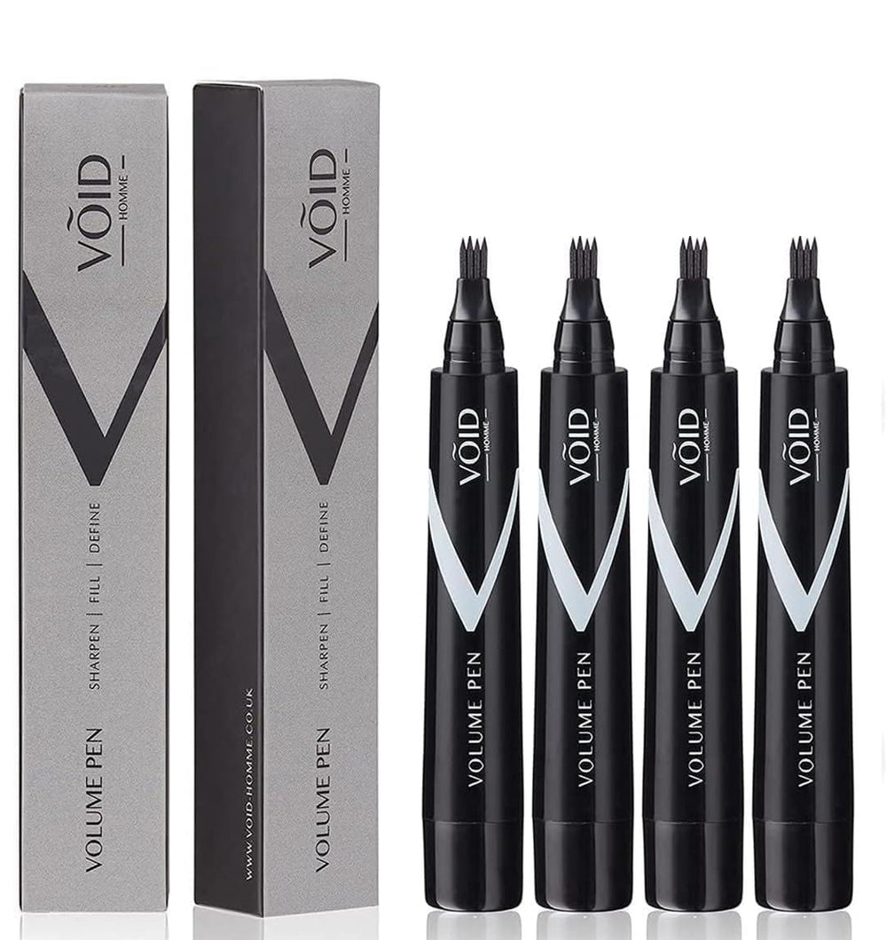 VOID Homme Stylo Barbe Noir – remplissage immédiat pour une barbe plus dense et naturelle.