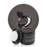 VOLLUCK Poudre de retouche racines brun foncé, compacte avec miroir pour retouches rapides.