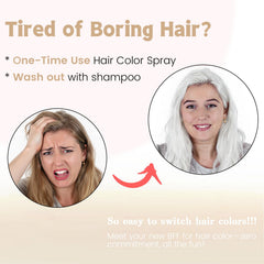 VOLLUCK spray-cheveux blanc, application rapide pour un look instantane