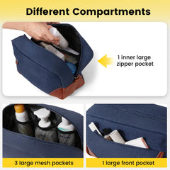 Vorspack sac toilette voyage suspendu, poches mesh détaillées pour un rangement efficace.