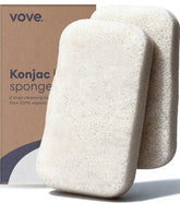 Éponge Konjac Vove en duo pour exfolier le corps en douceur