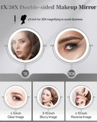 Miroir VPU lumière en trois tons pour rendu couleur fidèle