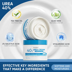 VREKEF Crème Urea 40% exfoliation douce pour callosités et rugosité