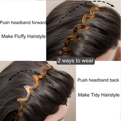 Bandeau Vrose Flosi utilisé au quotidien pour une coiffure rapide.