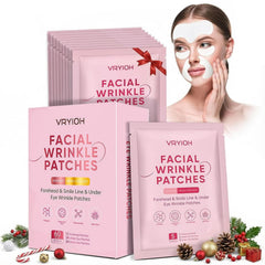 Boîte Vryioh présentant les patchs visage pour une routine nocturne hydratante.