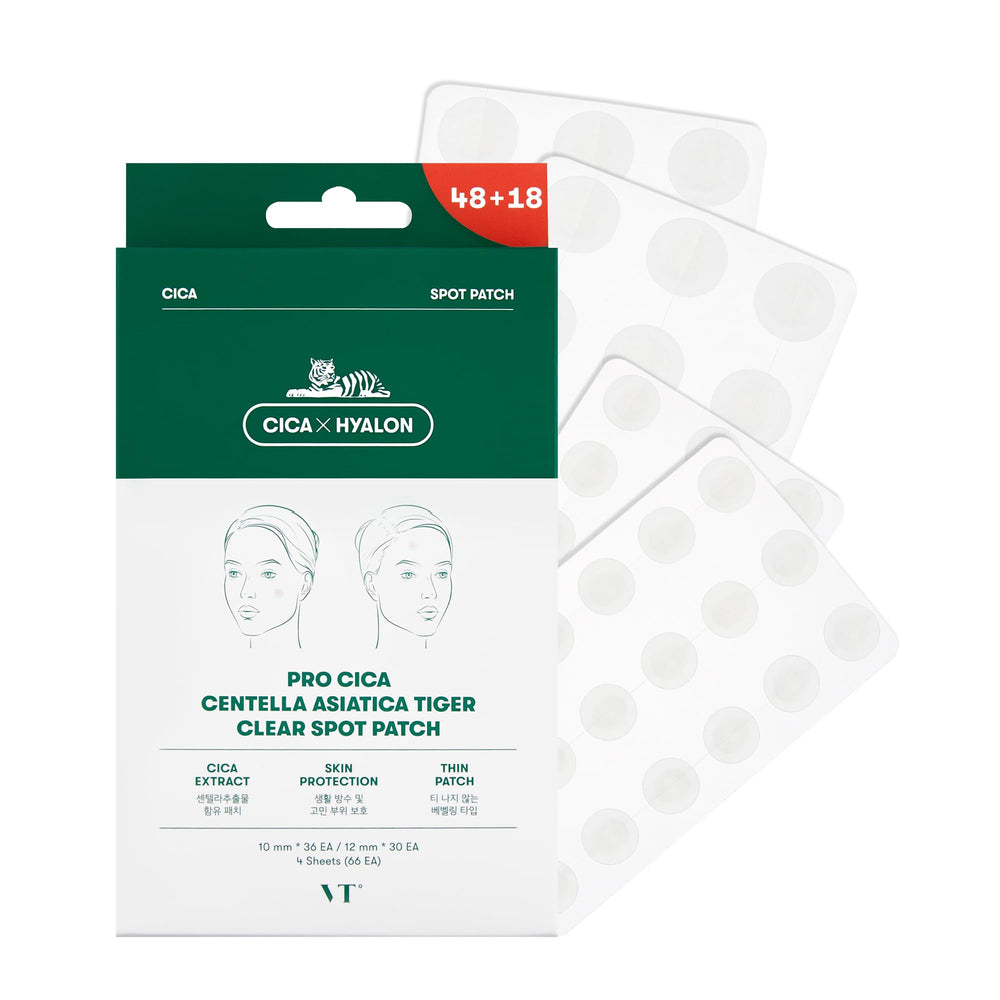 VT COSMETICS Pro CICA Pansement — boîte 66 pansements, soin ciblé pour imperfections.