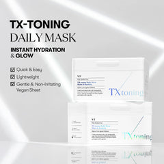 Texture hydratante du masque VT COSMETICS TX pour une peau rafraîchie.
