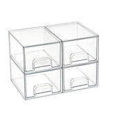 Vtopmart ensemble de quatre boîtes de rangement transparent pour un accès rapide.