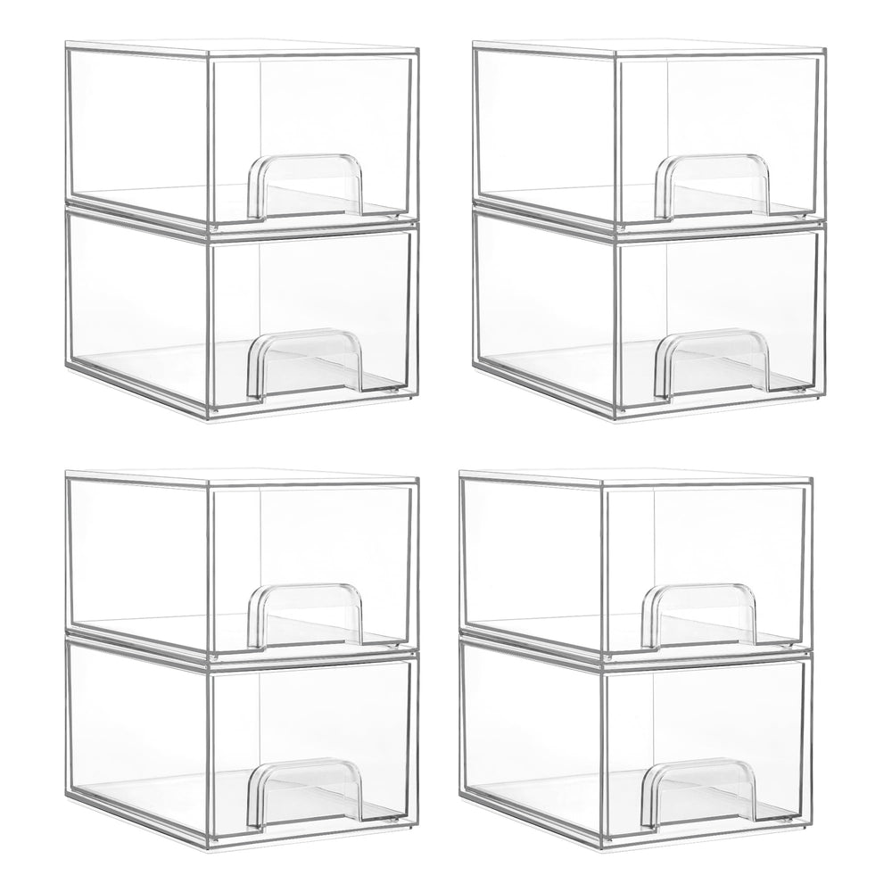 Vtopmart ensemble tiroirs transparents empilables pour optimiser l'espace