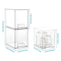 Vtopmart ensemble de tiroirs transparents optimisant l espace sur la coiffeuse