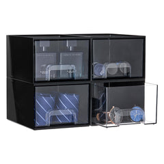 Vtopmart: rangement noir empilable, tiroirs pour gagner de l'espace sur la commode.