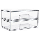 Vtopmart tiroirs transparents empilables pour un rangement clair et rapide