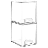Vtopmart tiroirs transparents emboitables sur plan de toilette, rangement clair.