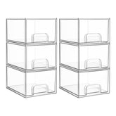 Tiroirs transparents Vtopmart empilables montrant l'organisation efficace pour espace restreint.