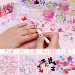 VYNELLE cœurs-ours gommes - charms pour ongles amusants et mignons
