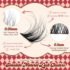 VYRILA cils-clusters 0,1 mm – allure douce et fluide.