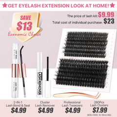 Extensions de cils en volume 80D-100D Vznffur pour un regard dense.