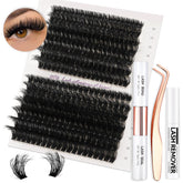 Kit Vznffur extensions cils fluffy 280 pièces pour un volume impressionnant.