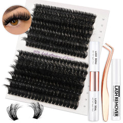 Kit Vznffur extensions cils fluffy 280 pièces pour un volume impressionnant.