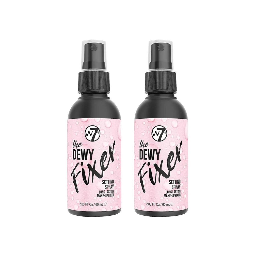 W7 The Fixer – bouteille spray maquillage, fini lumineux et durable.