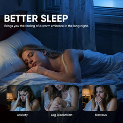 Application nocturne WAESKI, massage sur pieds et jambes avant le coucher.