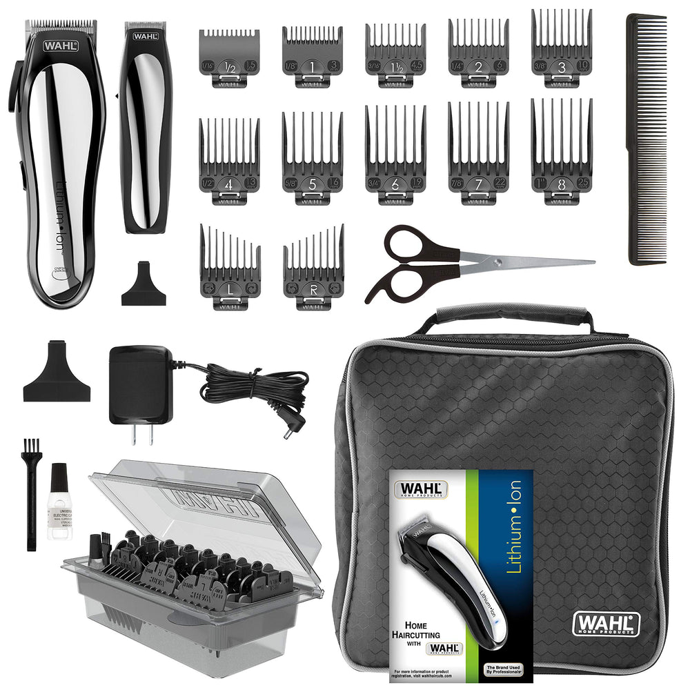 Wahl Lithium Pro kit 23 accessoires avec étui, solution complète pour les coupes à domicile.