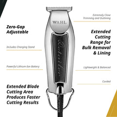 Wahl Detailer Trimmer avec moteur rotatif puissant en fonctionnement.