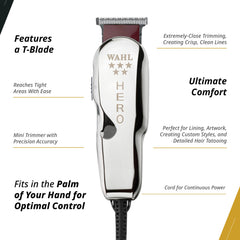 Wahl Professional Tondeuse de precision – moteur rotatif leger pour travail fluide.