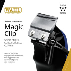 Wahl Professionnel Magic Clip moteur rotatif 5700 rpm pour une coupe précise.