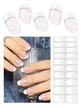 Bandes gel semi-cuites Wahrshei pour ongles, finition nude naturelle.