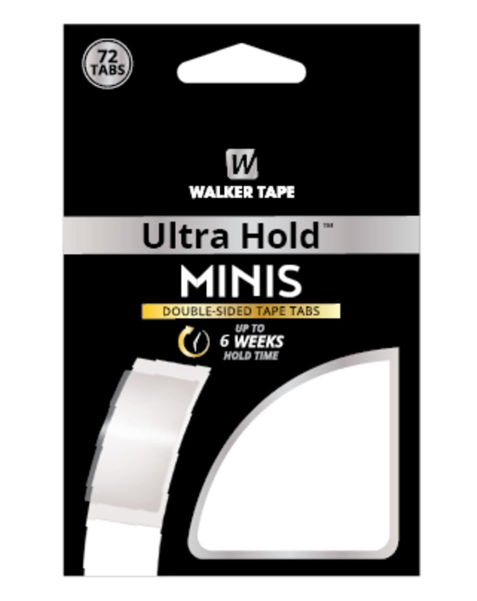 Walker’s Ultra Hold Mini Tab, bande adhésive double-face offrant une tenue durable pour cheveux.