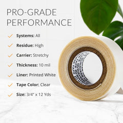 Walker Tape hypoallergénique, tenue durable sur peau sensible.