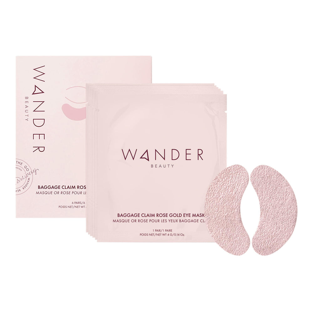 Patchs Yeux Wander Beauty Baggage Claim – boîte 6 paires, hydratants et éclaircissants.