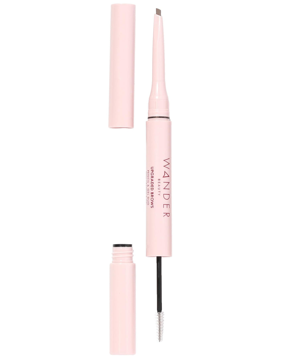 Wander Beauty Sourcils Duo: crayon-gel taupe pour un remplissage naturel.