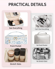 Intérieur spacieux Wandering Nature, poche latérale et élastiques pour organiser les produits.