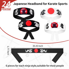 Bandana ninja noir WANGDEFA, parfait pour fêtes à thème et cosplay.