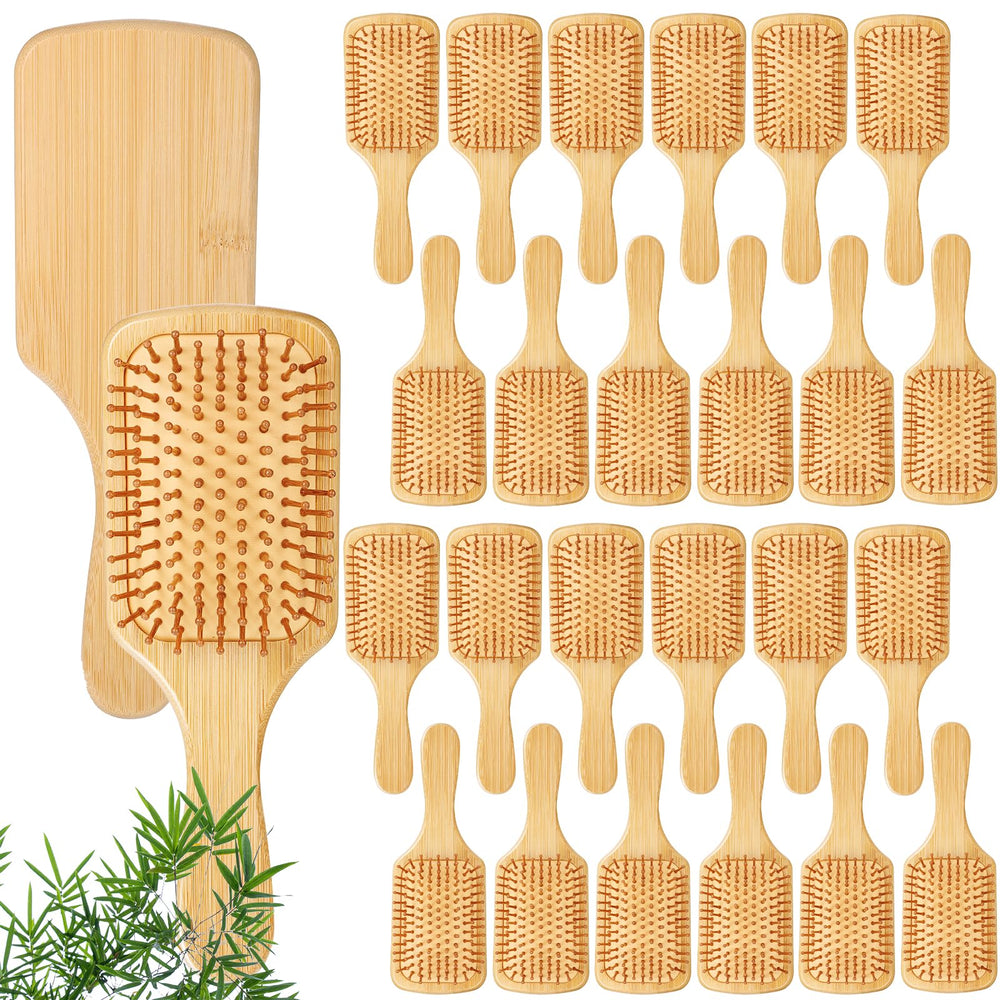La brosse Wanmu en bambou a des poils arrondis pour démêlage doux et efficace.