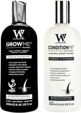 Watermans Grow Me Shampoing: bouteille élégante, revitalisant pour cheveux fins.