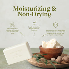 Savon hypoallergénique végane Wavertree & London, adapté à tous types de peau.