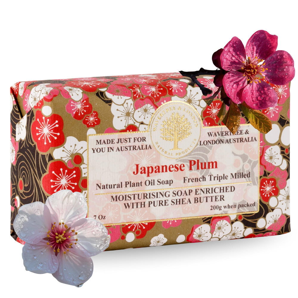 Savon Wavertree & London prune japonaise, parfum délicat et hydratant.