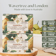 Savon poire française Wavertree & London – mousse crème nourrissante.