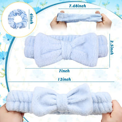 Wavwavw bandeau spa démoillette bleu, look coordonné et élégant.